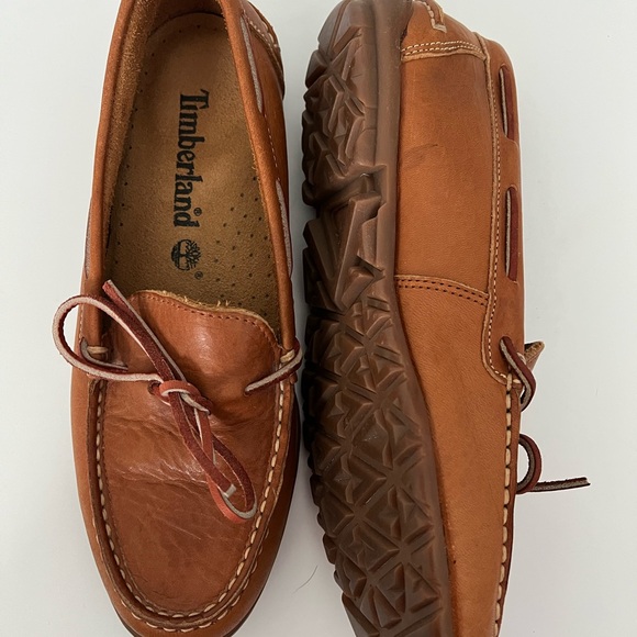 Timberland Men's Brown Leather Boat Shoes Sz 8 Men’s - Picture 4 of 8
